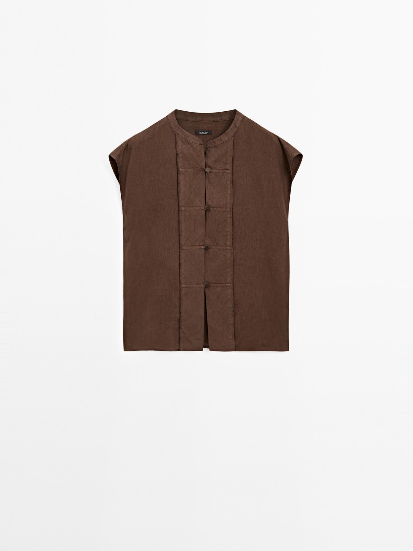 WAISTCOAT WITH BUTTONED CHEST DETAIL