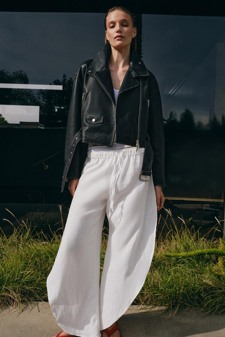 PANTALON LIN À OUVERTURES ZW COLLECTION