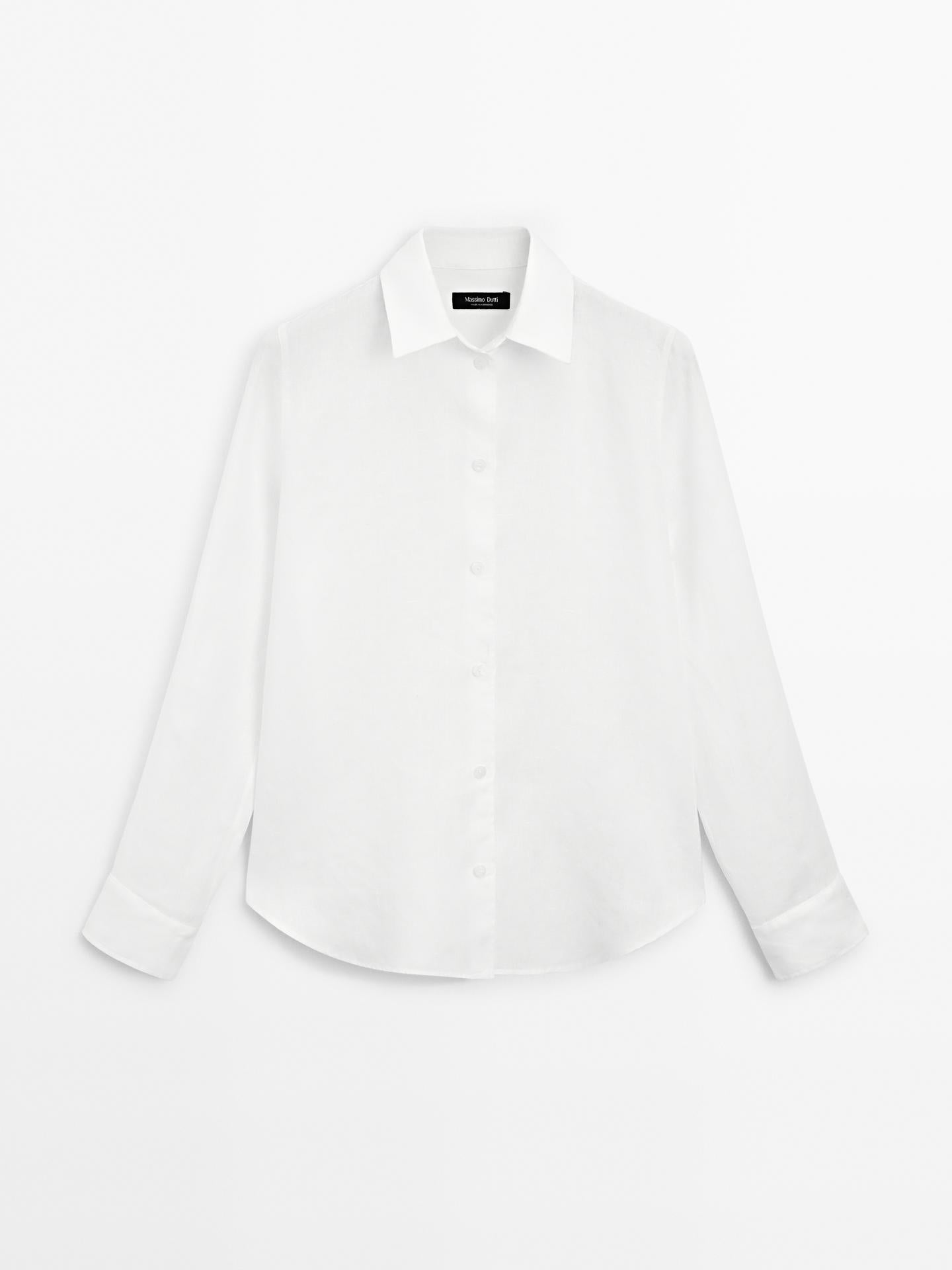 MASSIMO DUTTI CHEMISIER FLUIDE 100 % LIN