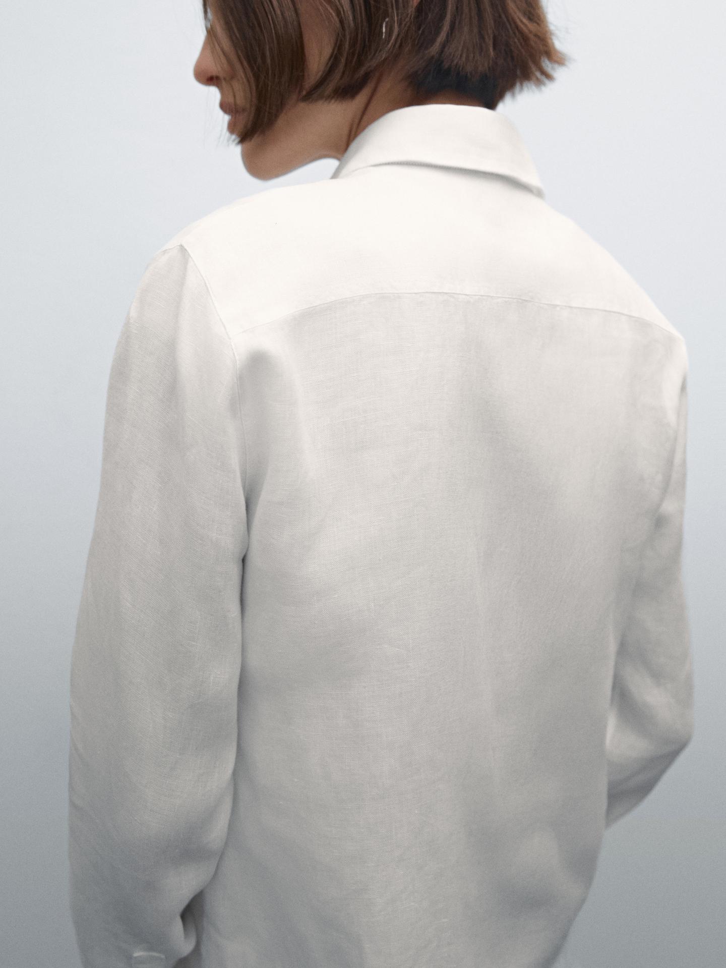 MASSIMO DUTTI CHEMISIER FLUIDE 100 % LIN