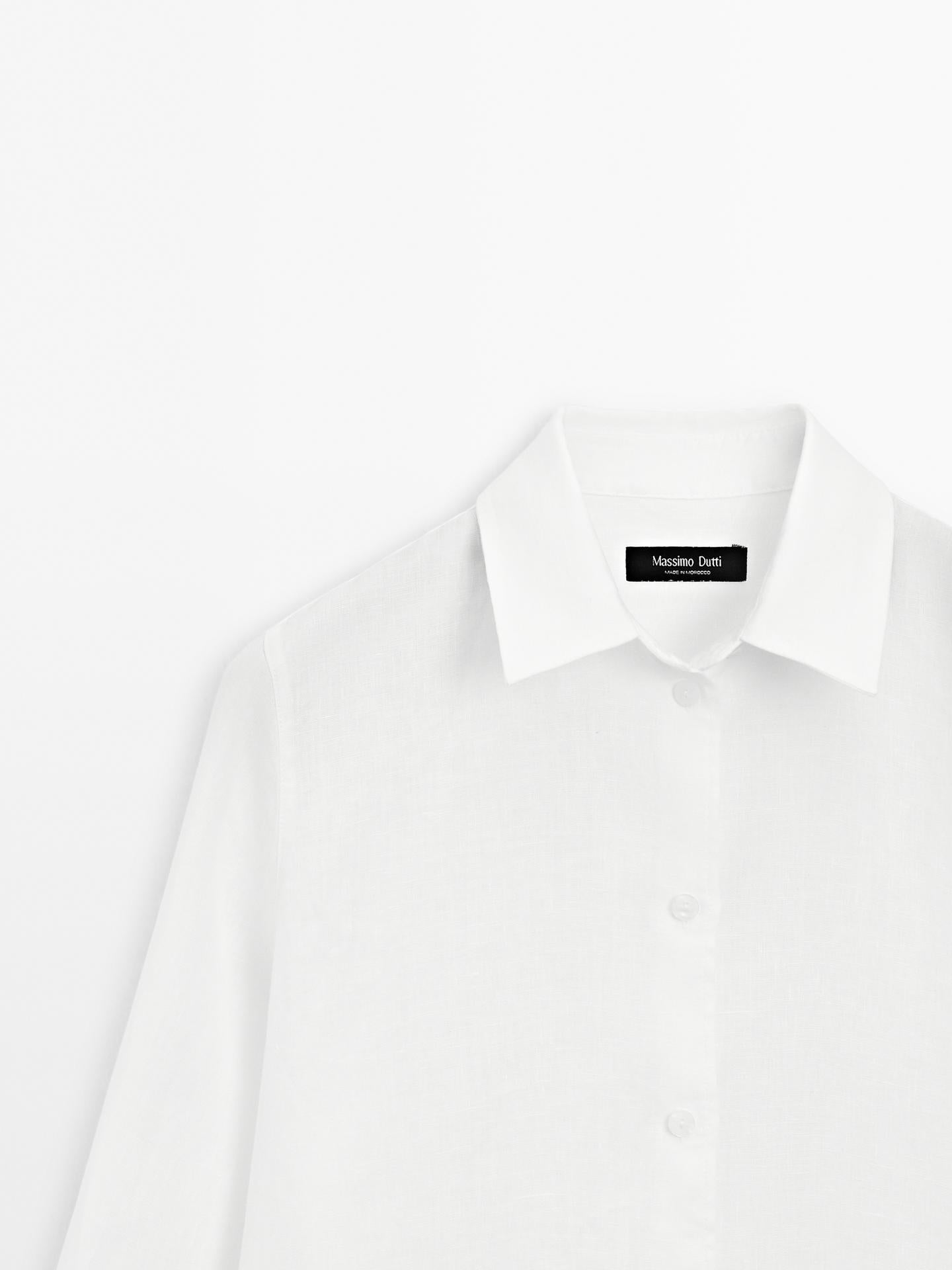 MASSIMO DUTTI CHEMISIER FLUIDE 100 % LIN