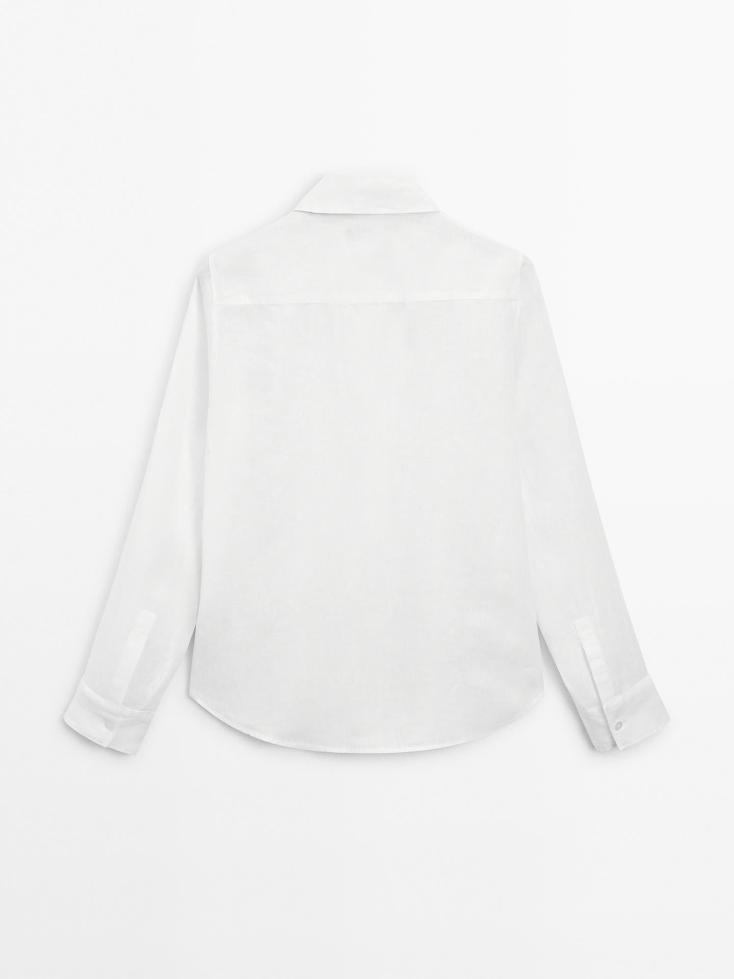 MASSIMO DUTTI CHEMISIER FLUIDE 100 % LIN