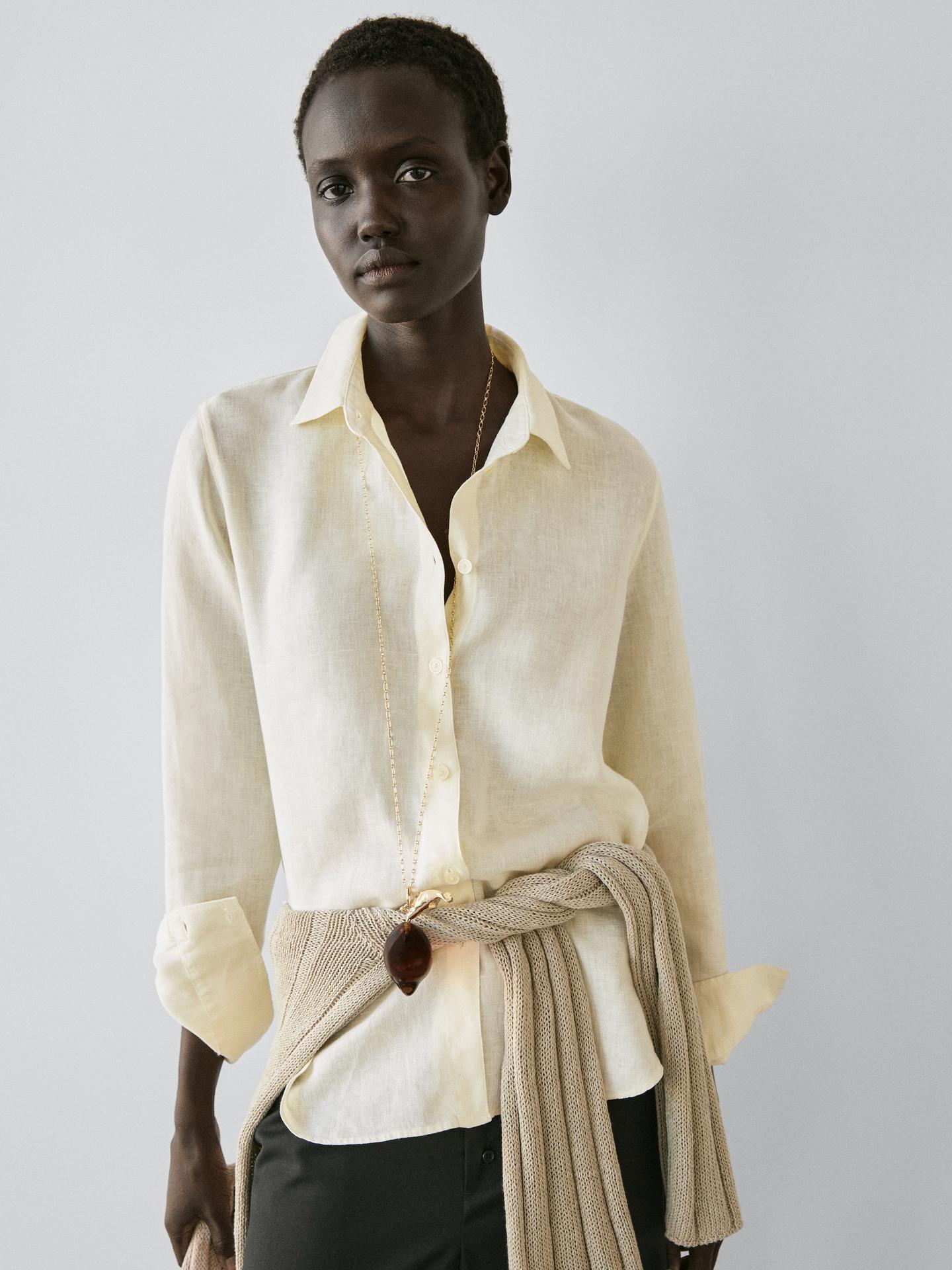 CHEMISE FLUIDE 100 % LIN