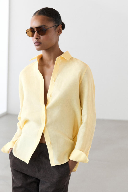 CHEMISE FLUIDE 100 % LIN