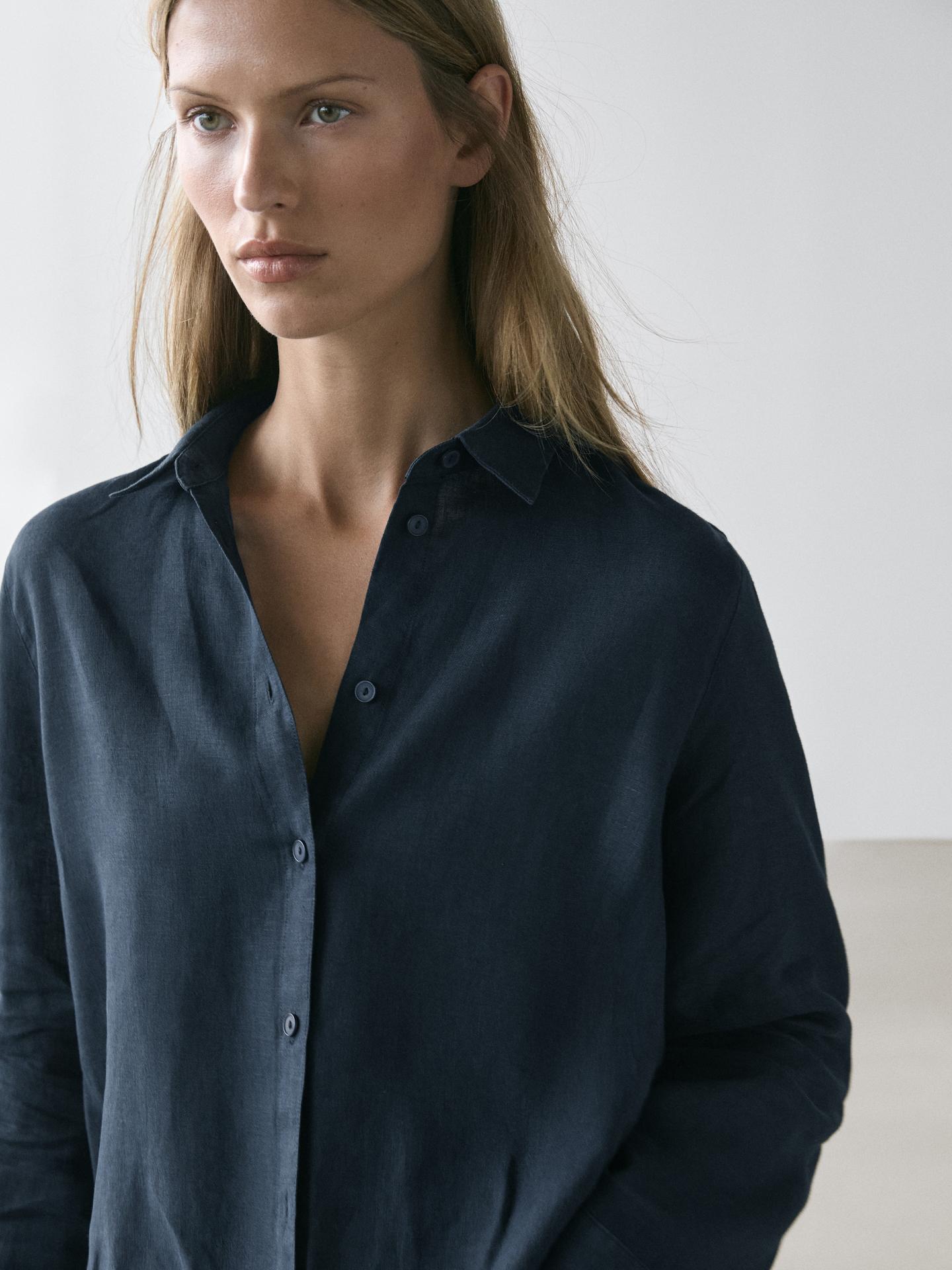 CHEMISE FLUIDE 100 % LIN