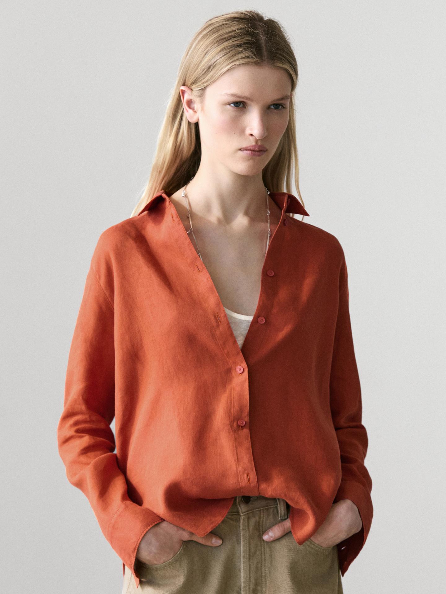 CHEMISE FLUIDE 100 % LIN