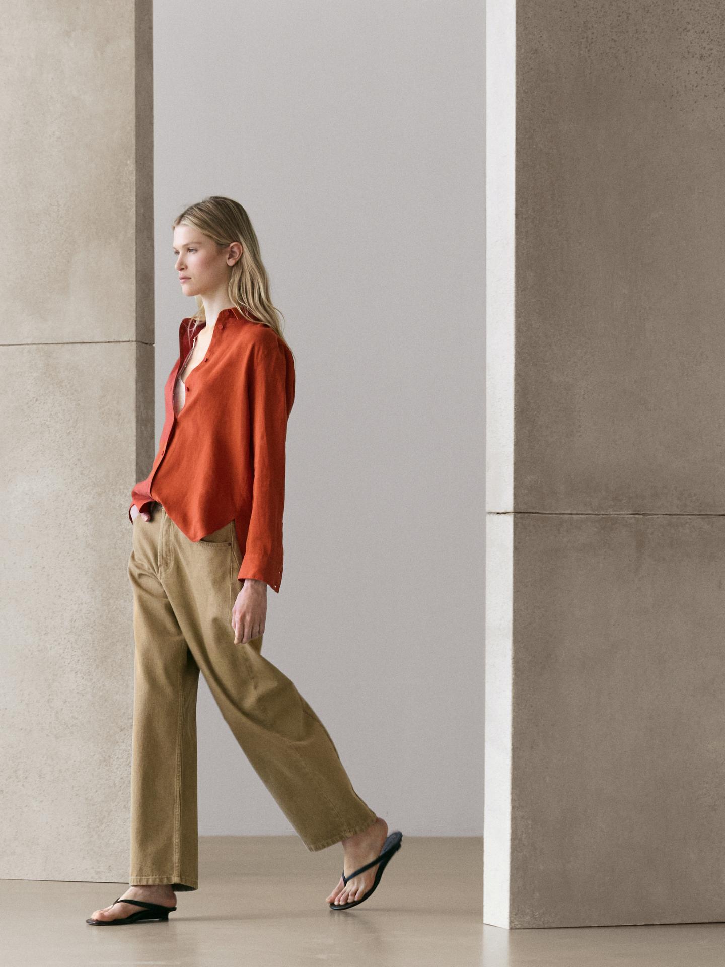 CHEMISE FLUIDE 100 % LIN