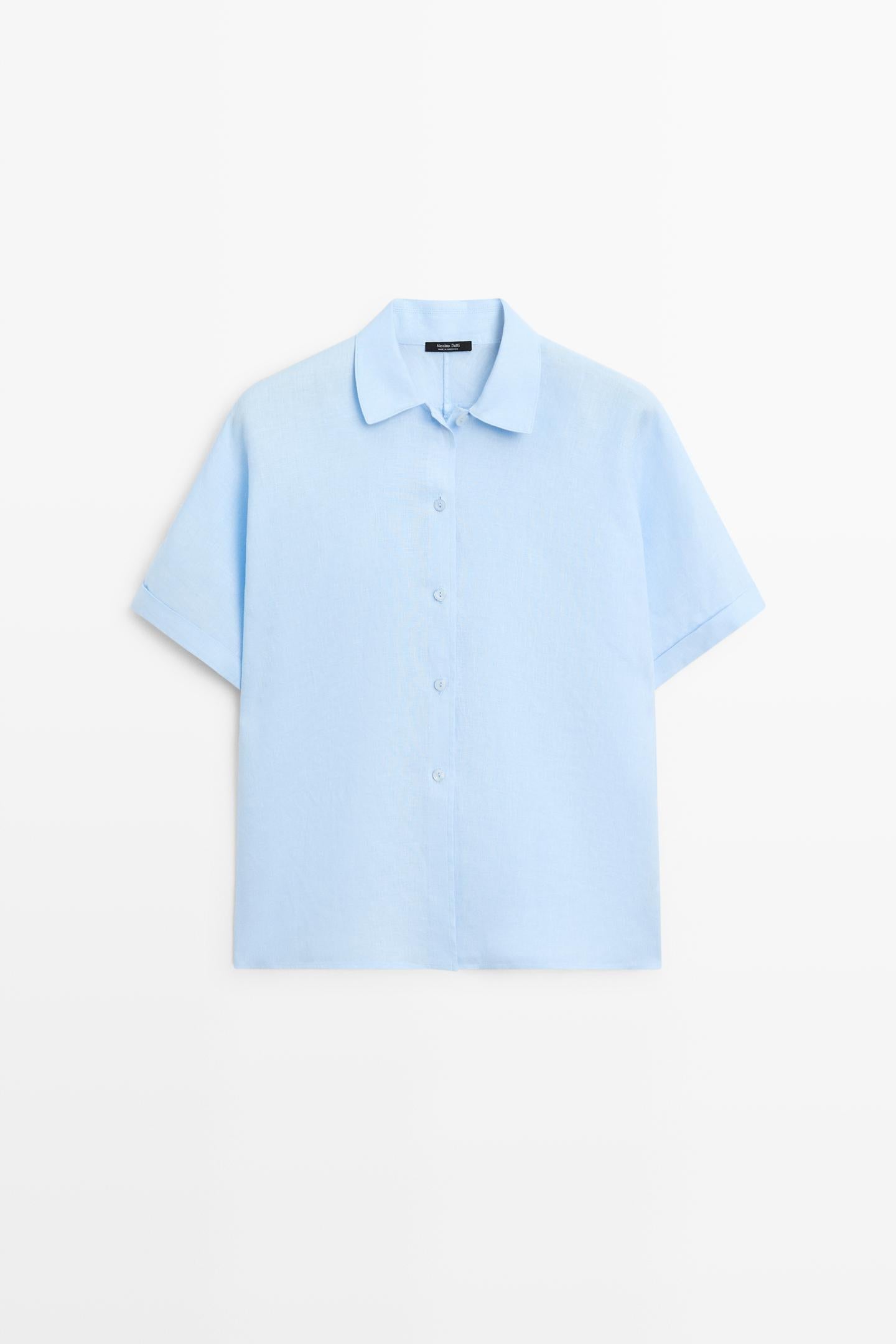 CHEMISE MANCHES COURTES 100 % LIN