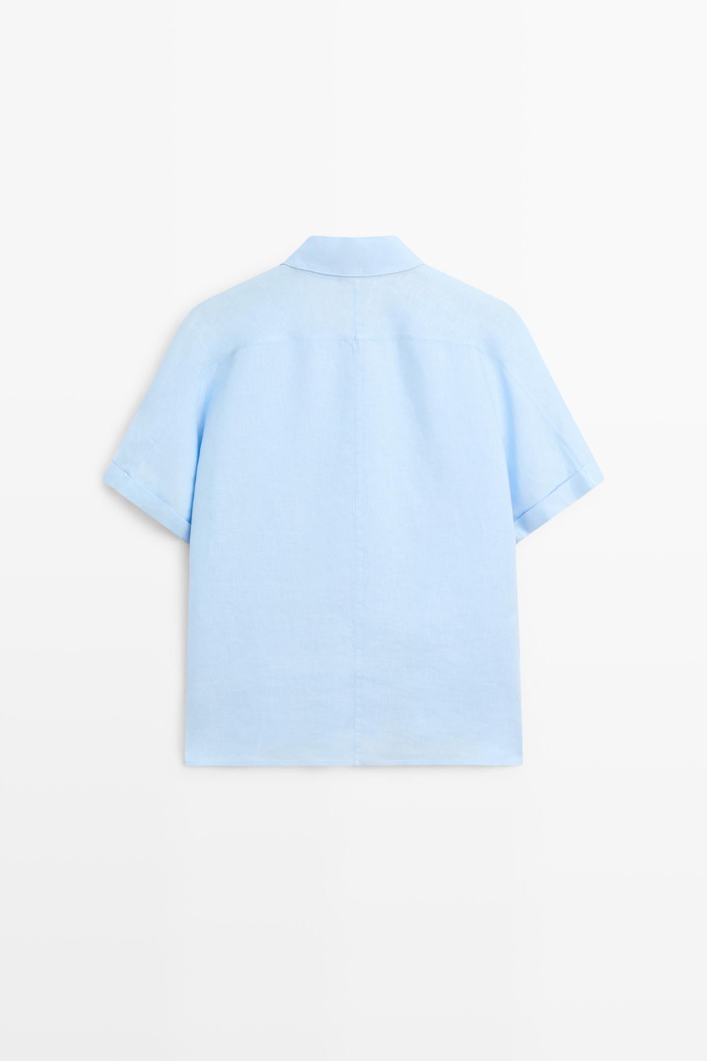 CHEMISE MANCHES COURTES 100 % LIN