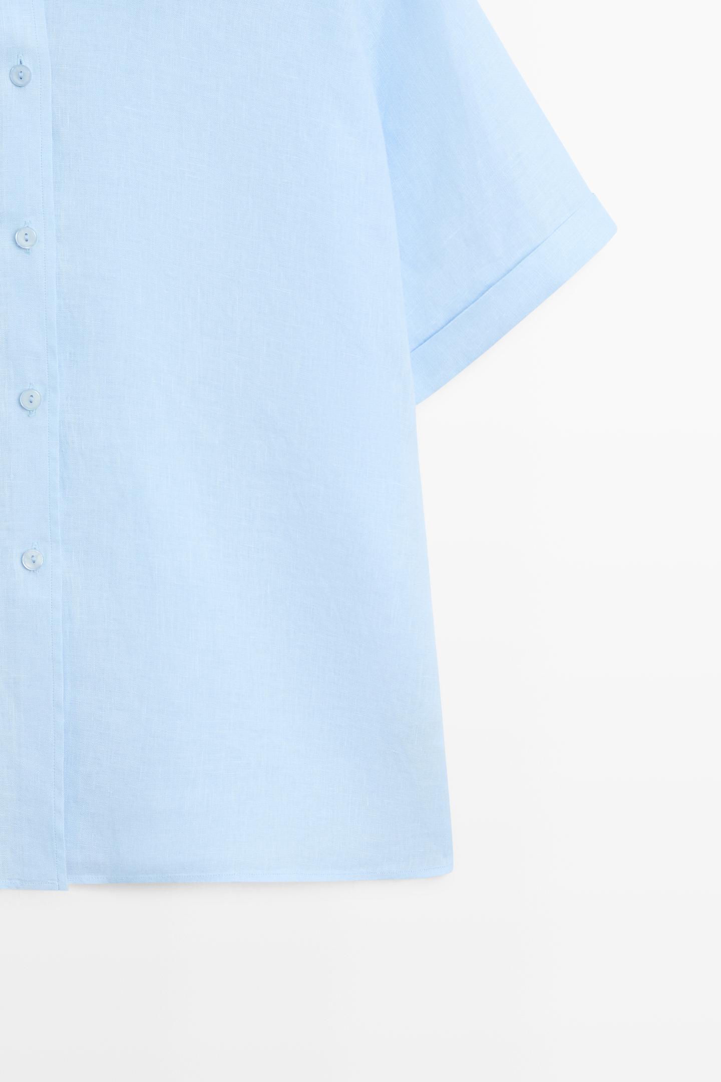 CHEMISE MANCHES COURTES 100 % LIN