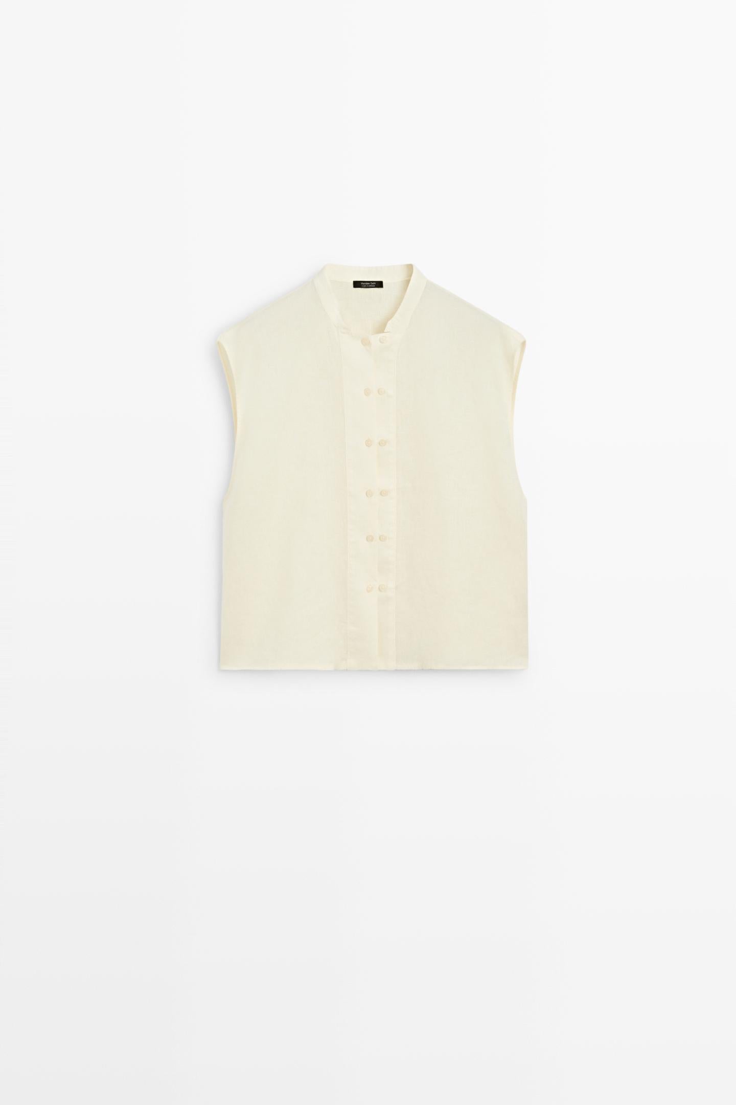 CHEMISE FLUIDE À BOUTONS 100 % LIN
