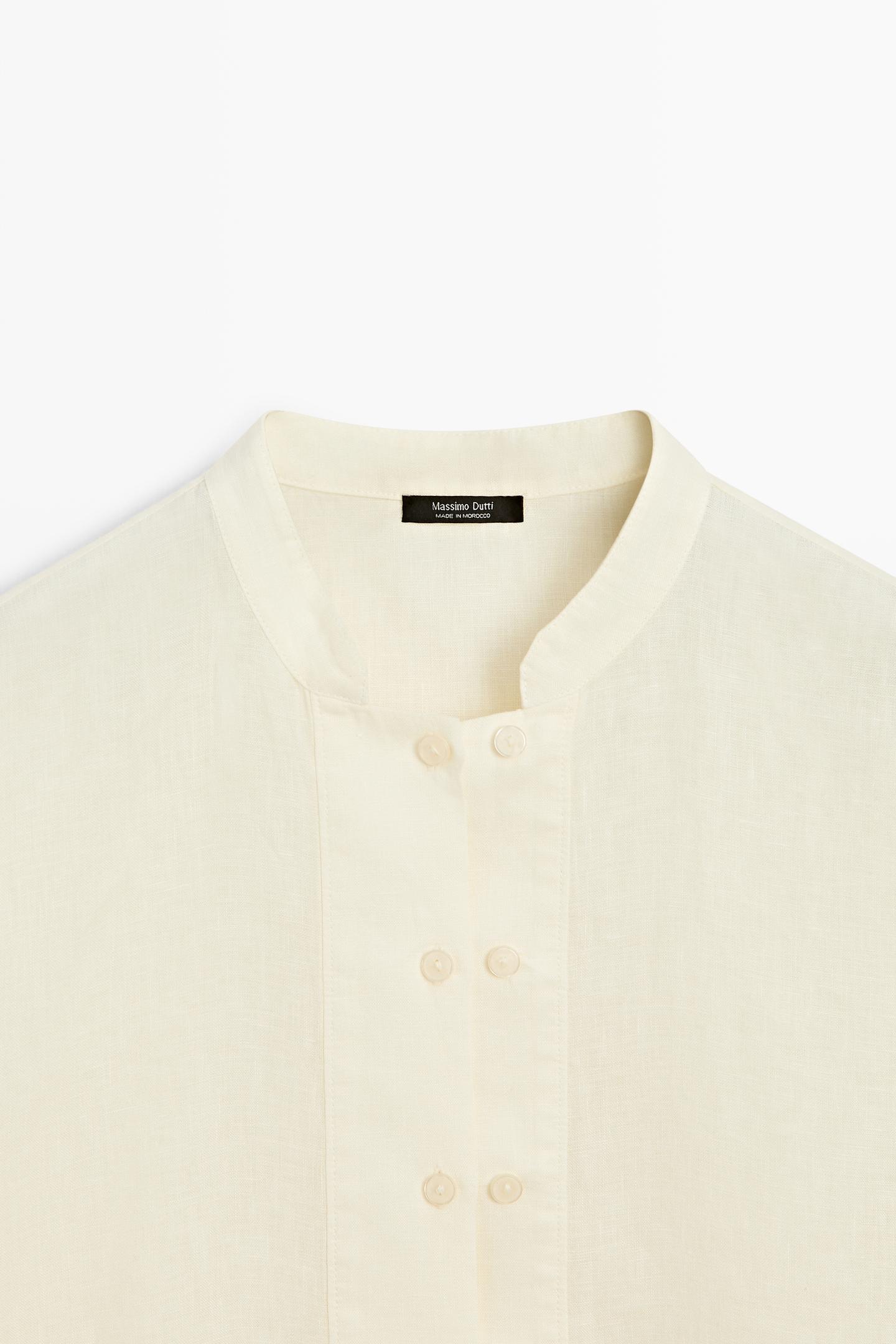 CHEMISE FLUIDE À BOUTONS 100 % LIN