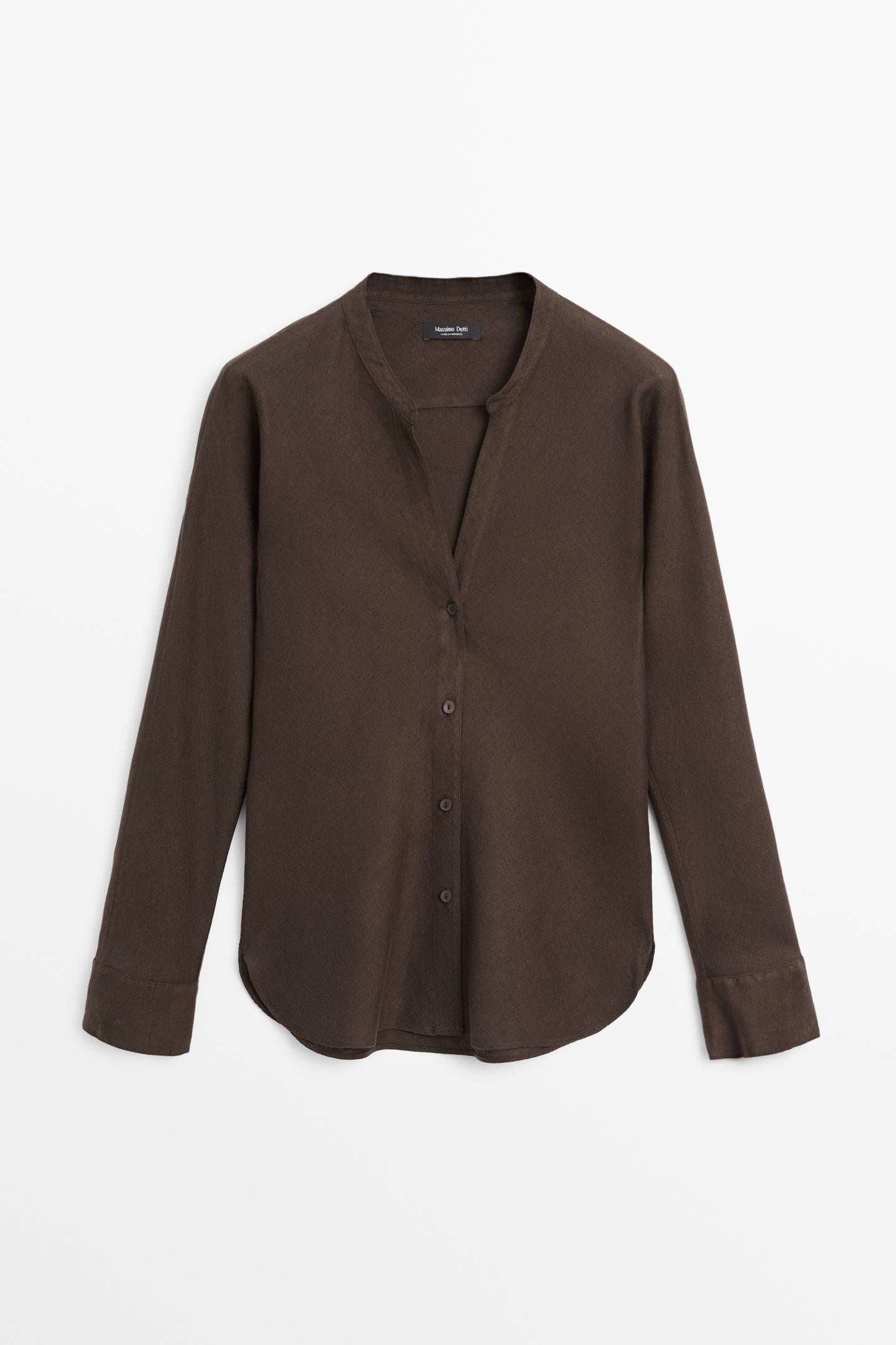 CHEMISE COL OFFICIER 100 % LIN