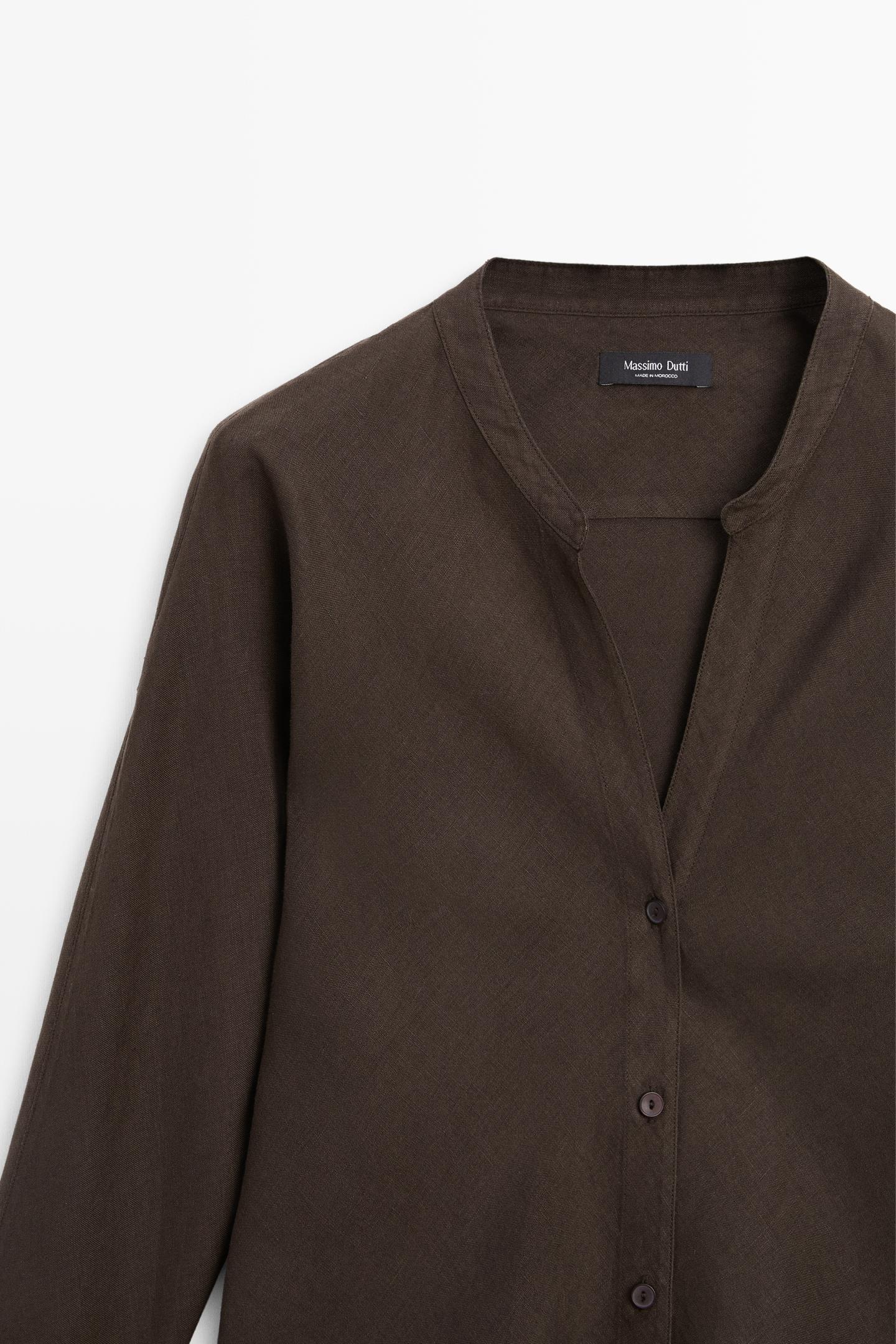CHEMISE COL OFFICIER 100 % LIN