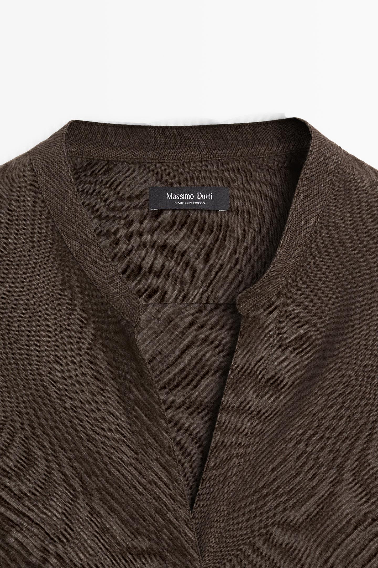 CHEMISE COL OFFICIER 100 % LIN