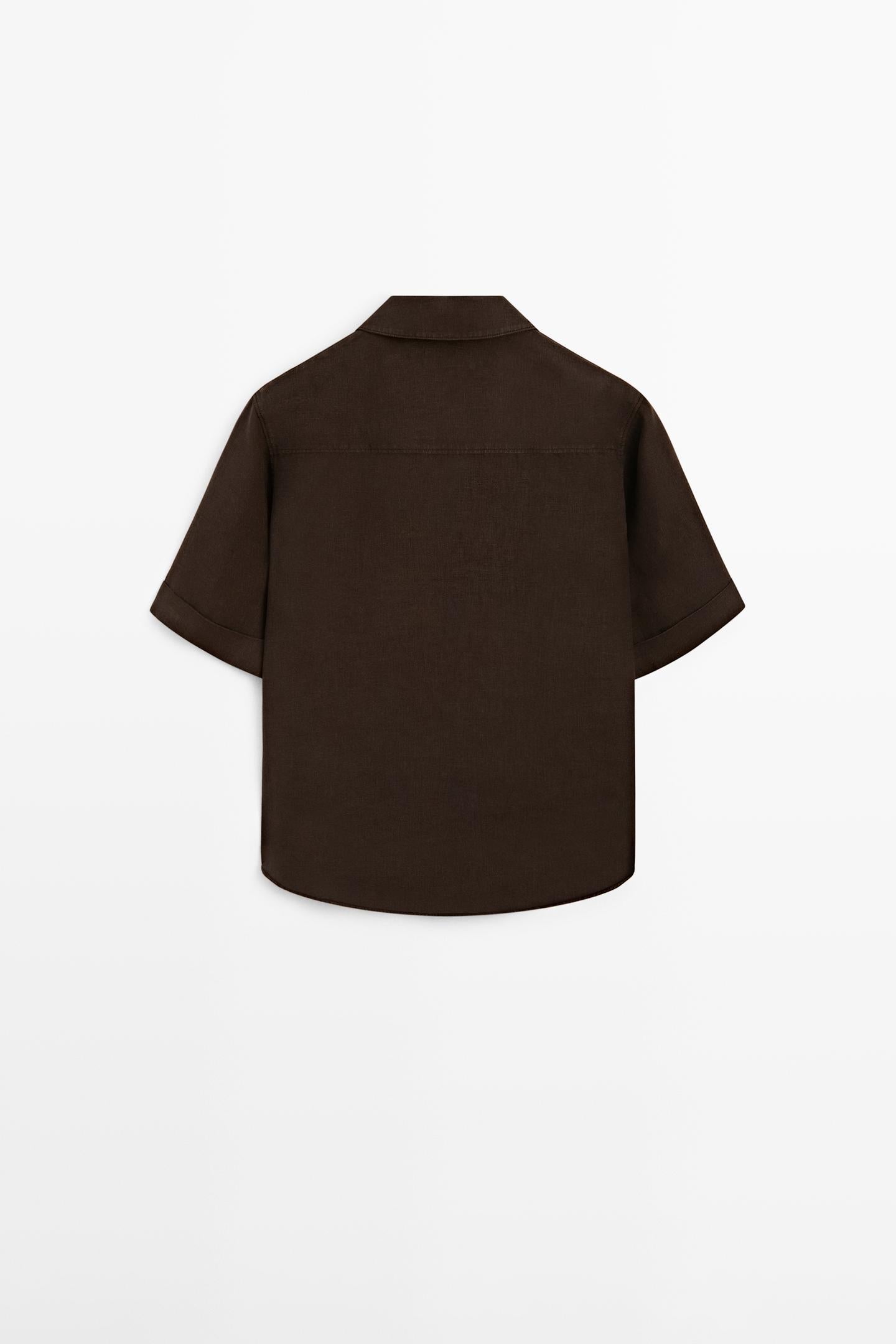 BLOUSE COL POLO LIN