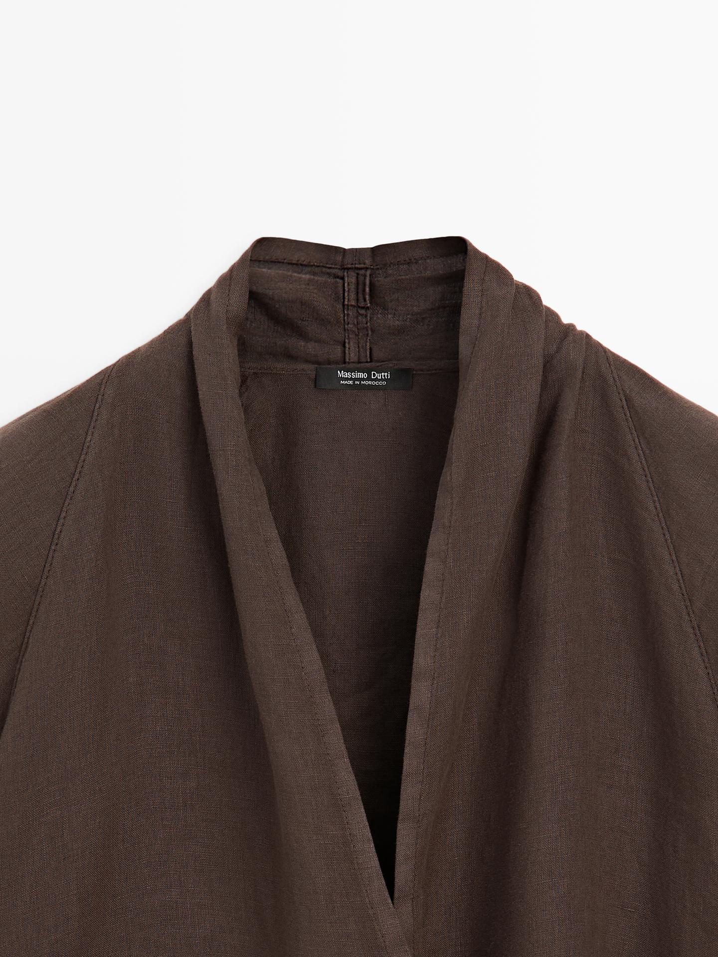 BLOUSE FLUIDE CROISÉE LIN