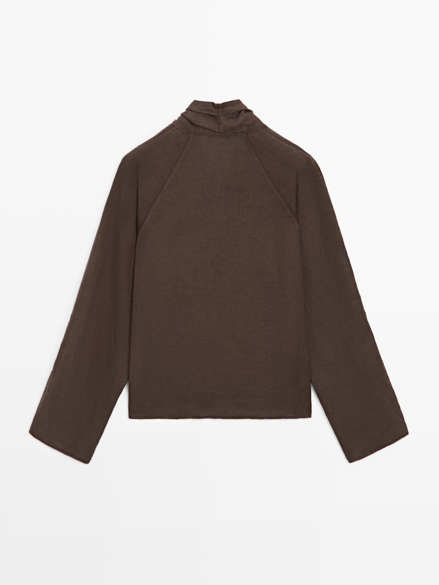 BLOUSE FLUIDE CROISÉE LIN
