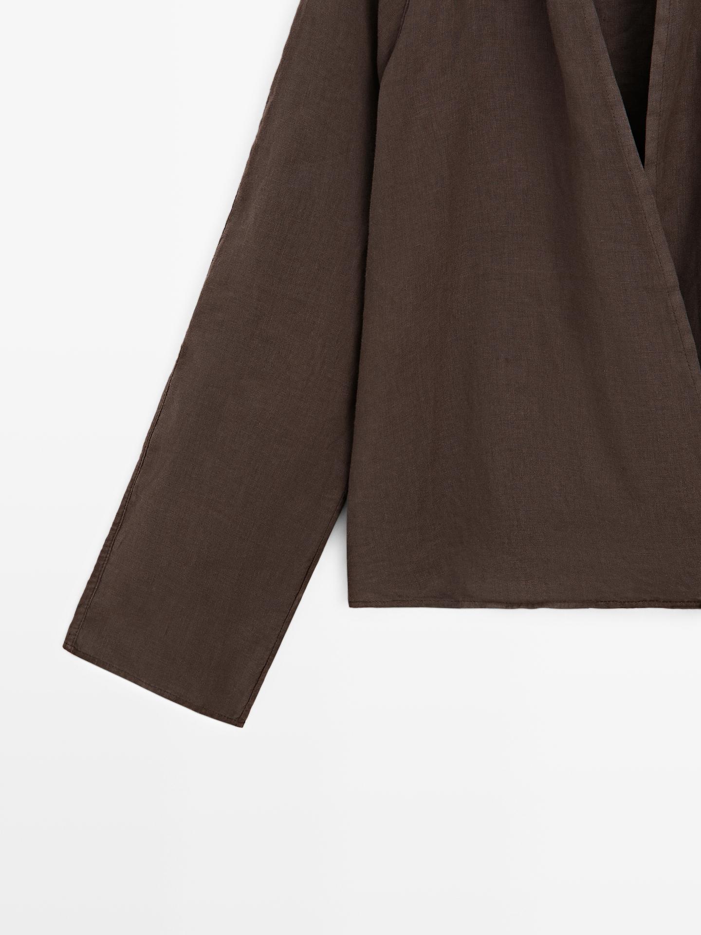 BLOUSE FLUIDE CROISÉE LIN