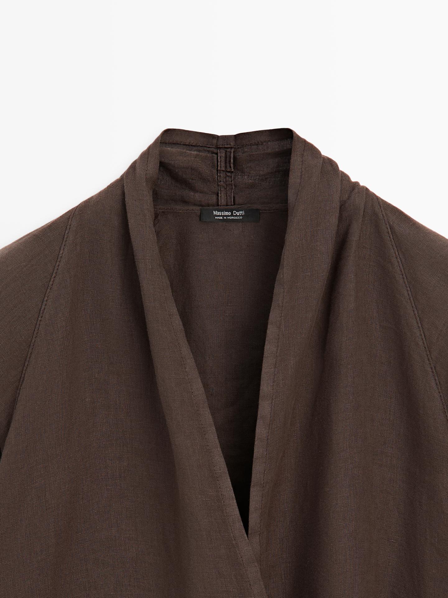 BLOUSE FLUIDE CROISÉE LIN