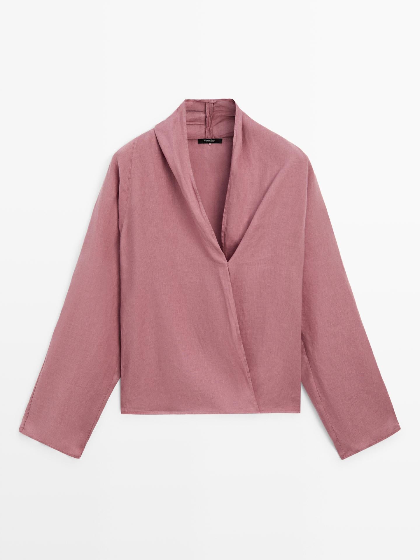 BLOUSE FLUIDE CROISÉE LIN