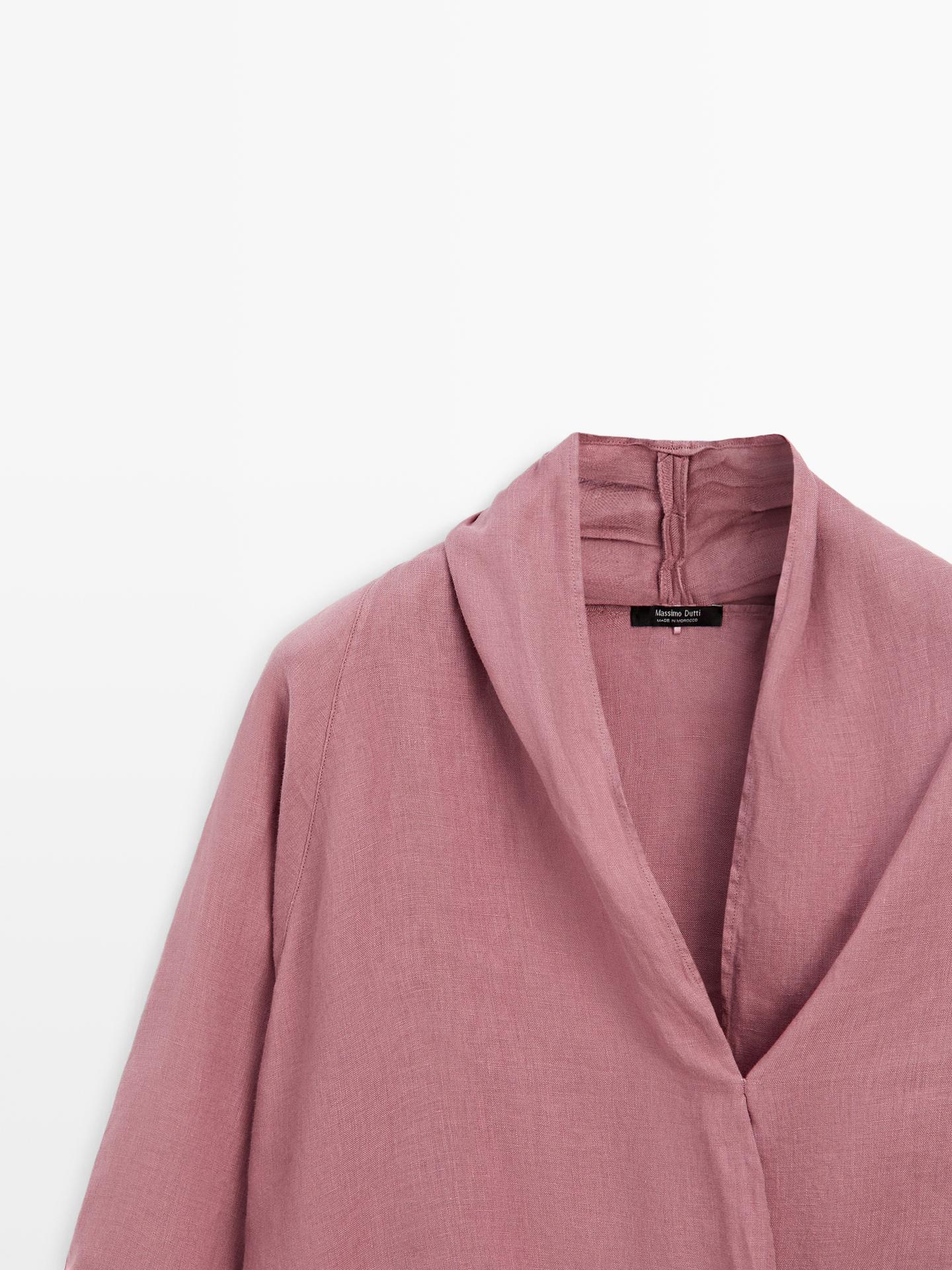 BLOUSE FLUIDE CROISÉE LIN
