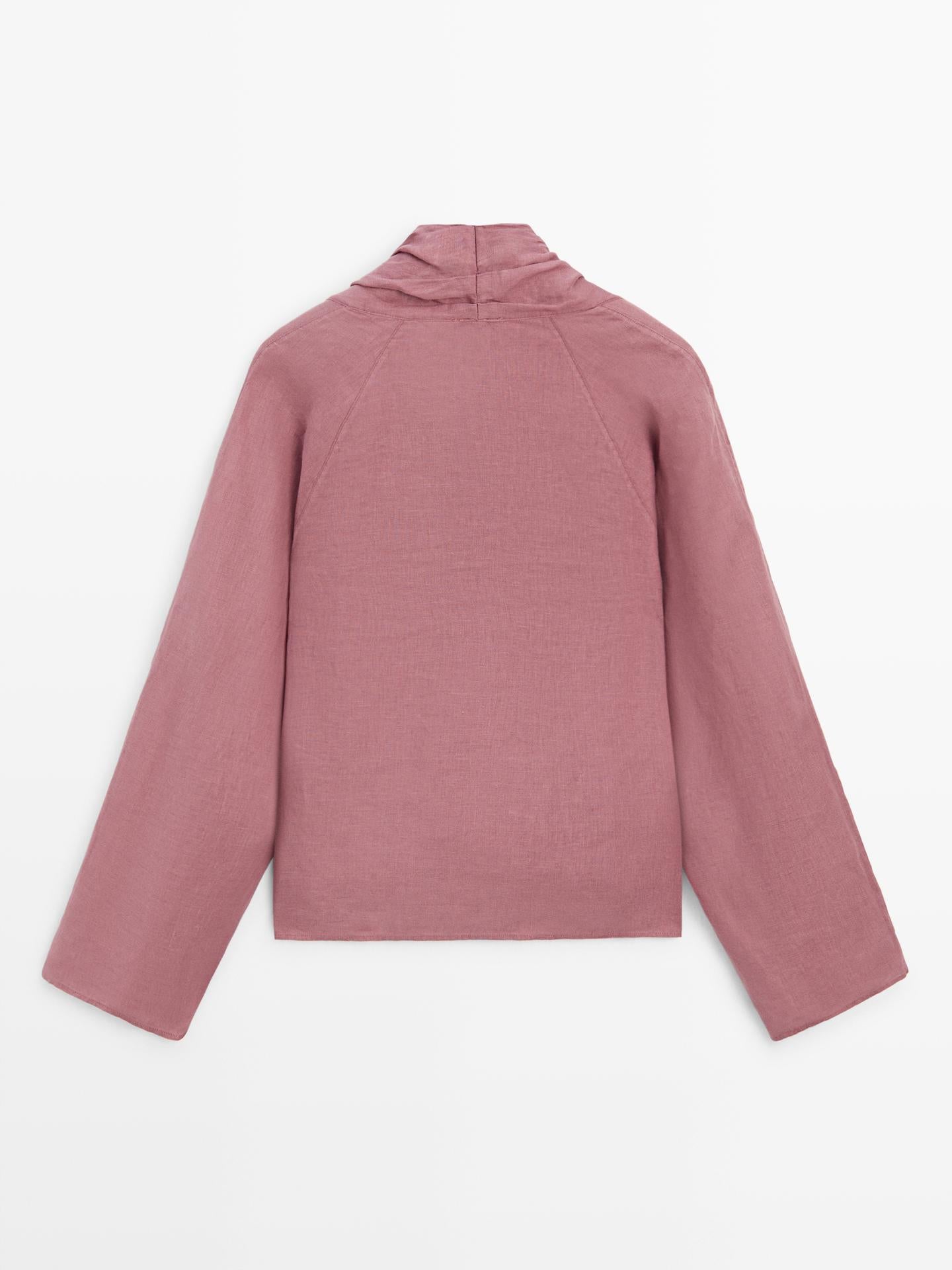 BLOUSE FLUIDE CROISÉE LIN