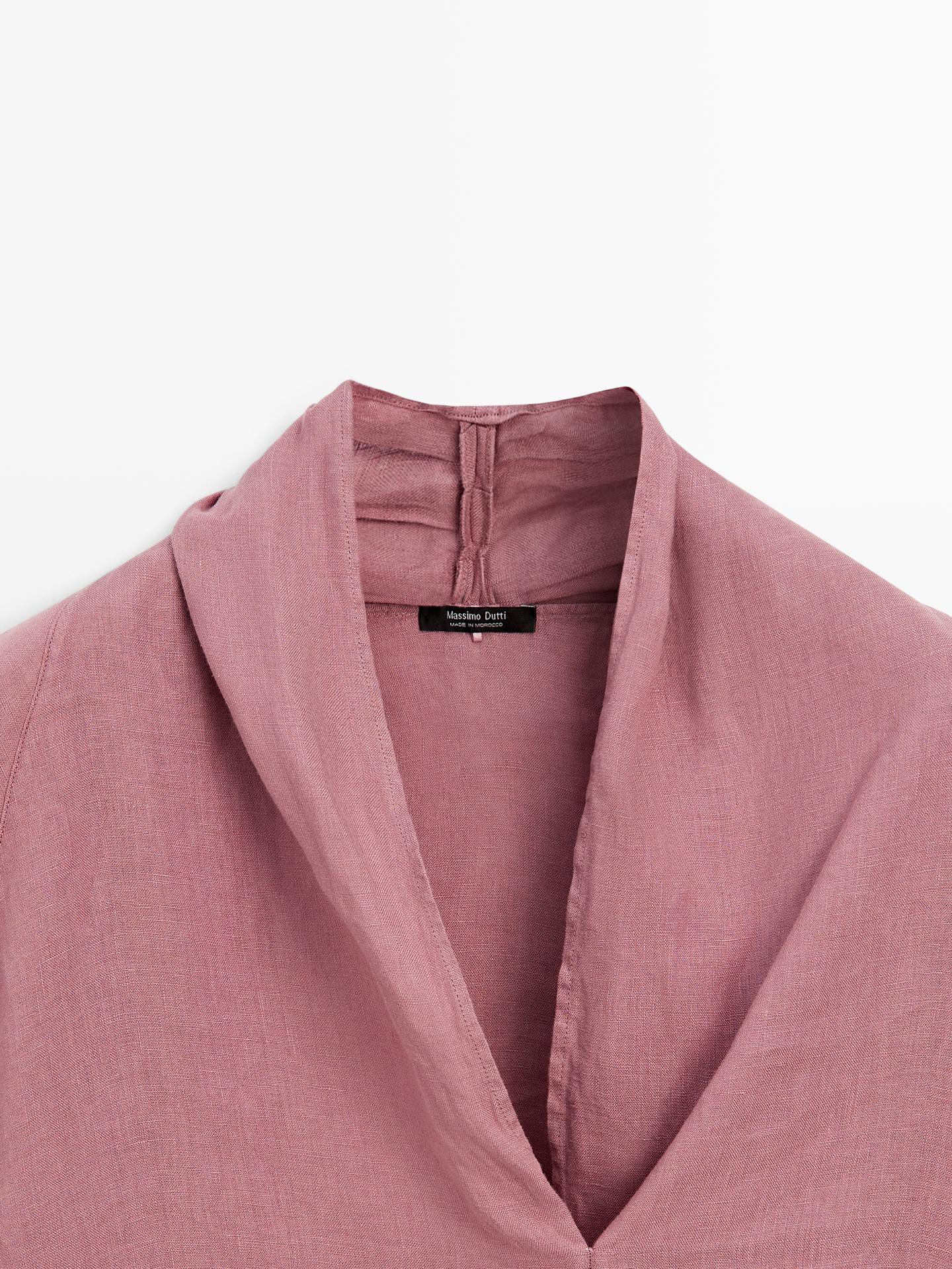 BLOUSE FLUIDE CROISÉE LIN