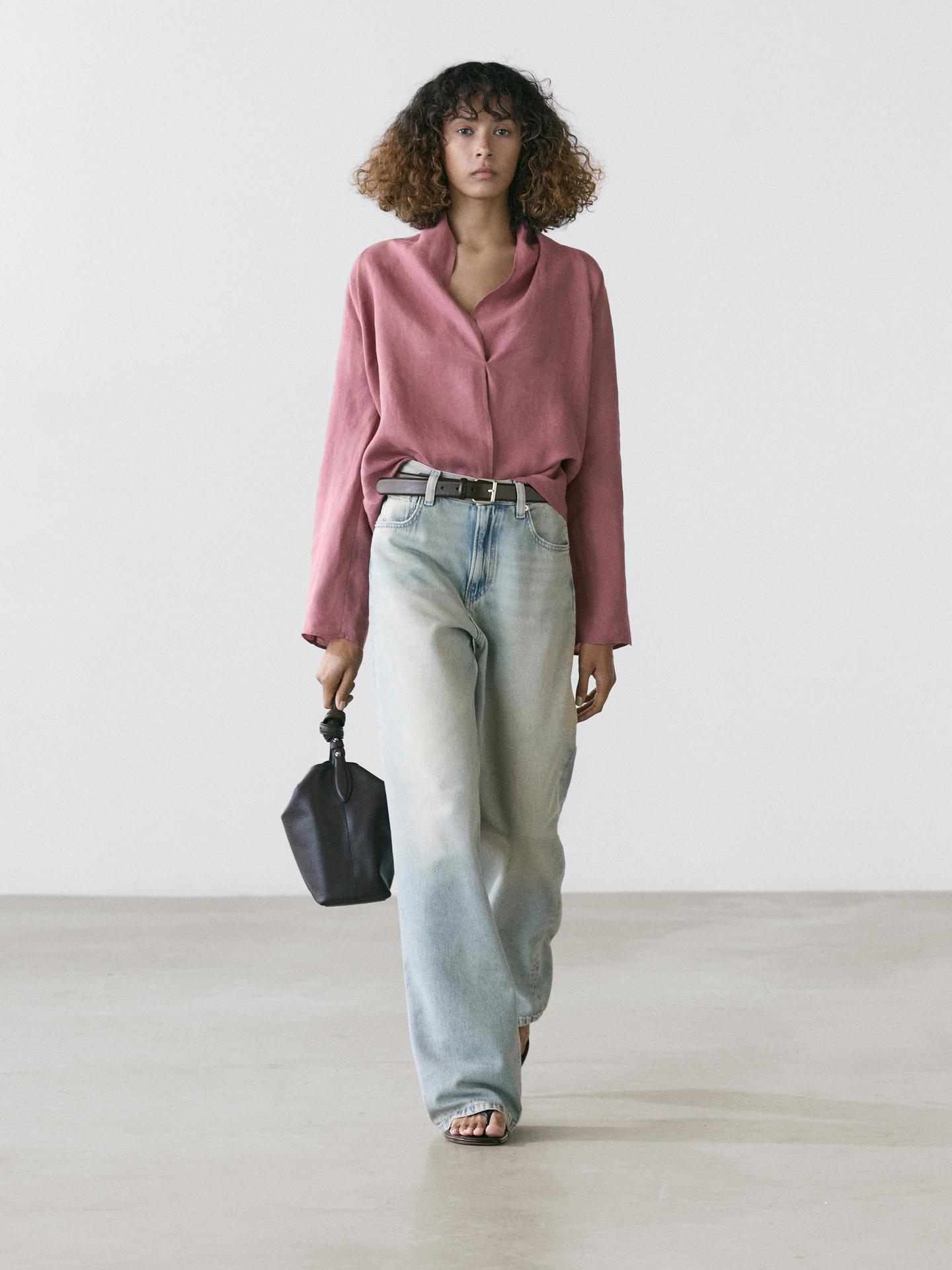 BLOUSE FLUIDE CROISÉE LIN