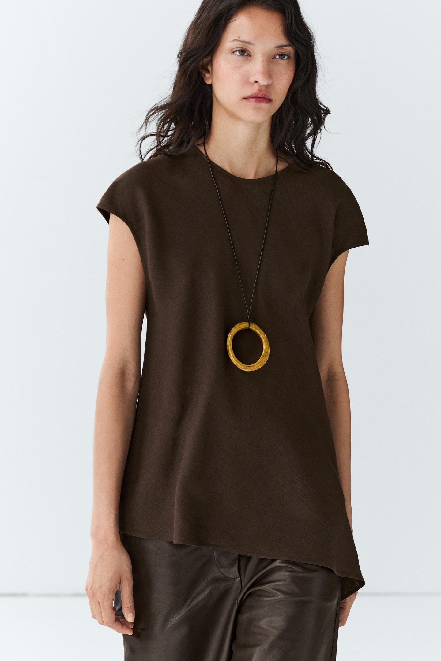 TOP ASYMÉTRIQUE 100 % LIN