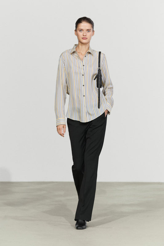 CHEMISE FLUIDE À DÉTAILS RAYÉ