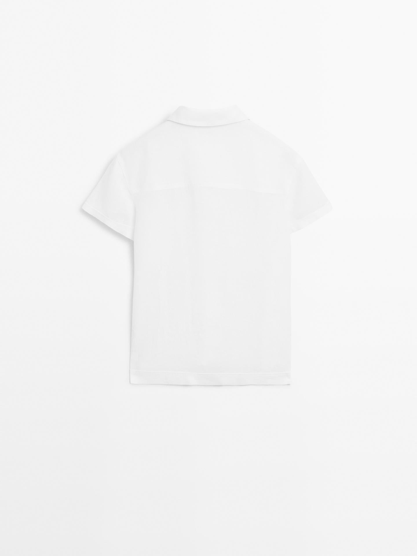 MASSIMO DUTTI CHEMISIER  MANCHES COURTES 100 % LIN