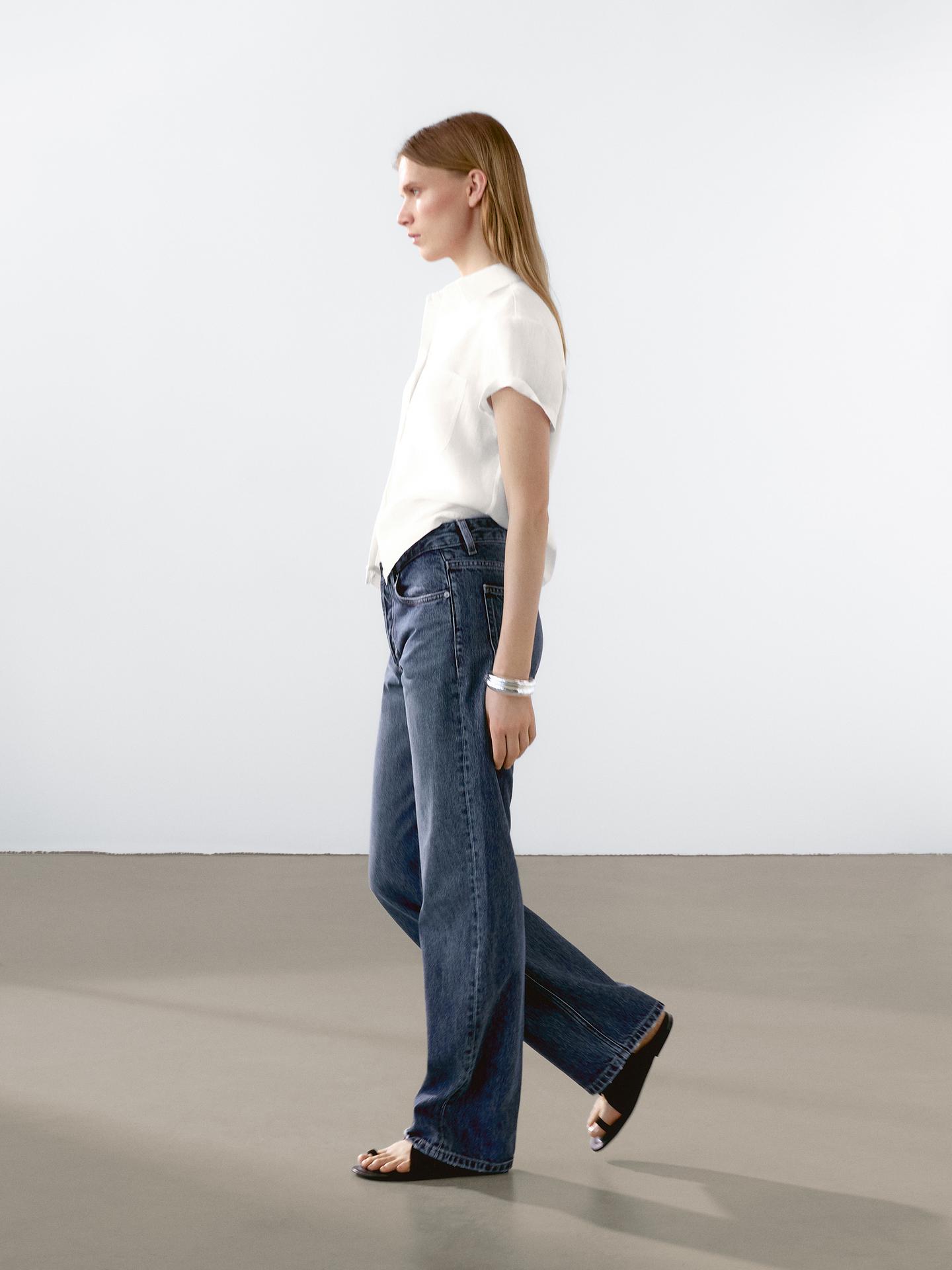 MASSIMO DUTTI CHEMISIER  MANCHES COURTES 100 % LIN