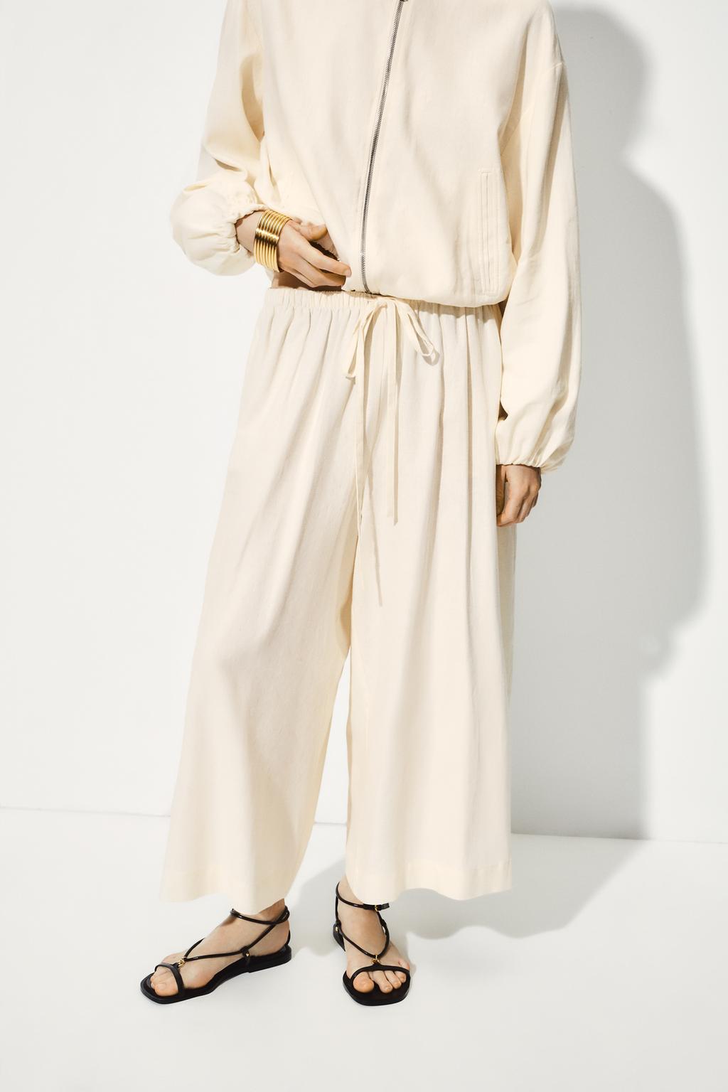 LINEN BLEND BOMBER JACKET