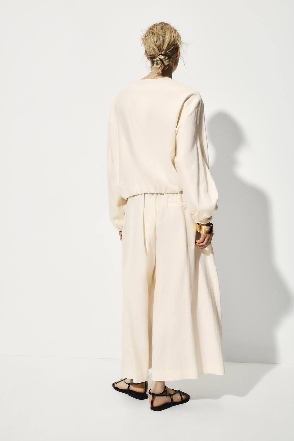 LINEN BLEND BOMBER JACKET