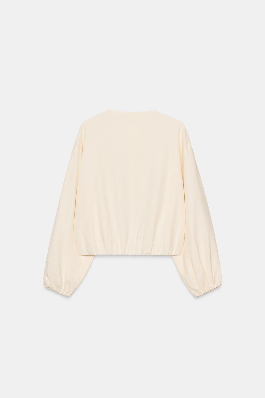 LINEN BLEND BOMBER JACKET