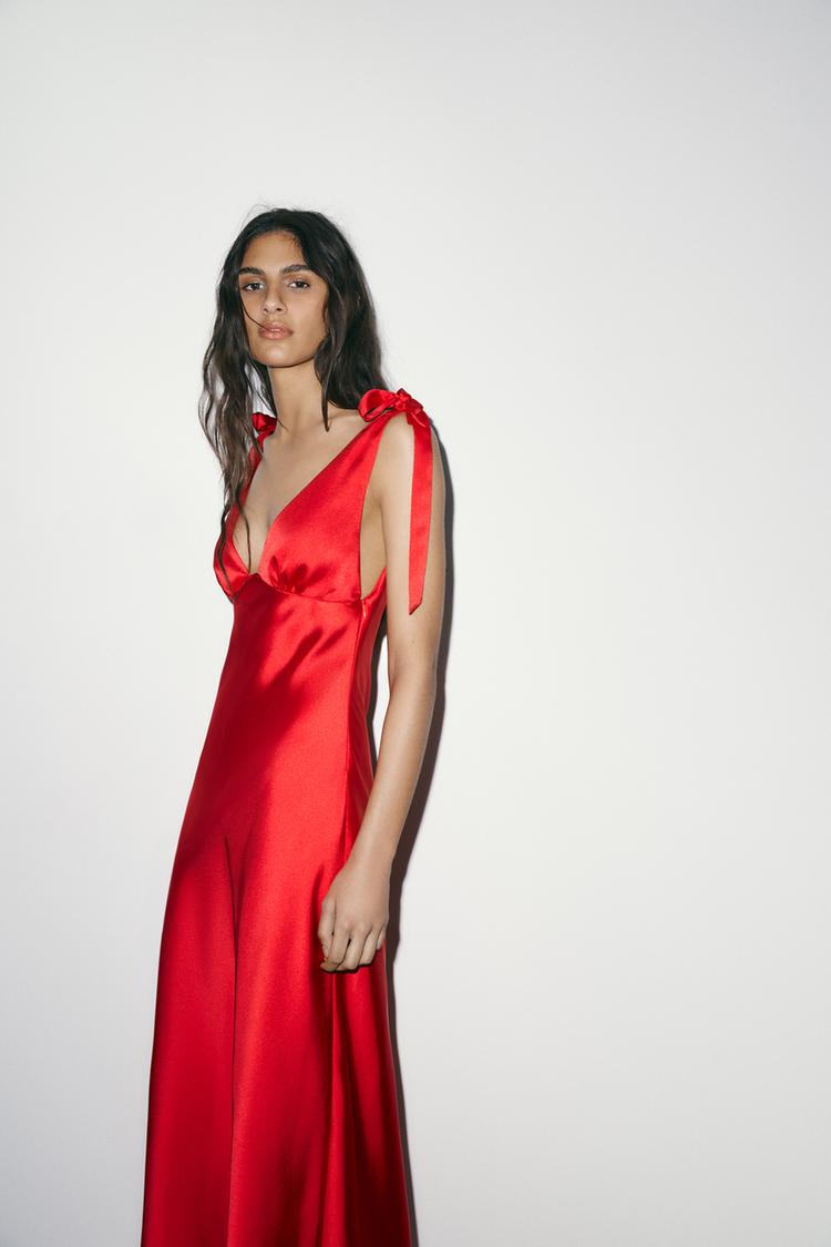 LONG SATIN DRESS