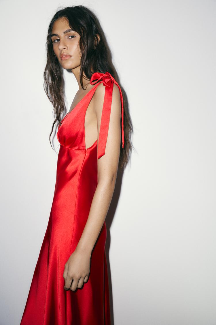 LONG SATIN DRESS