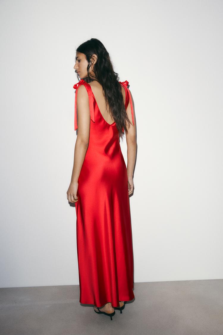 LONG SATIN DRESS