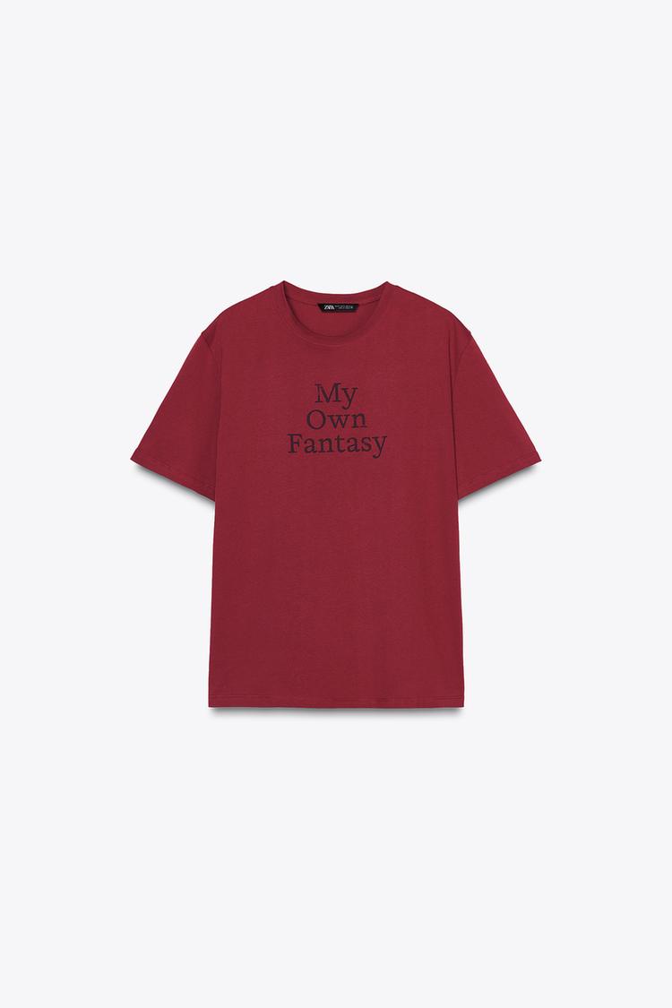 T-SHIRT DÉLAVÉ À INSCRIPTION