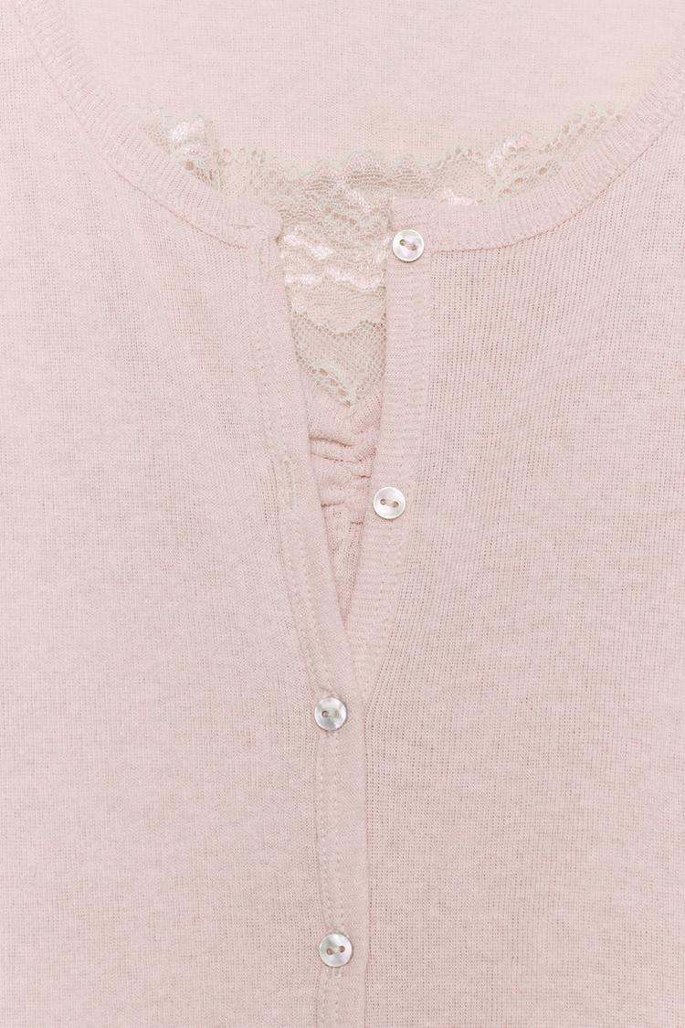 VESTE BIMATIÈRE TOP DENTELLE