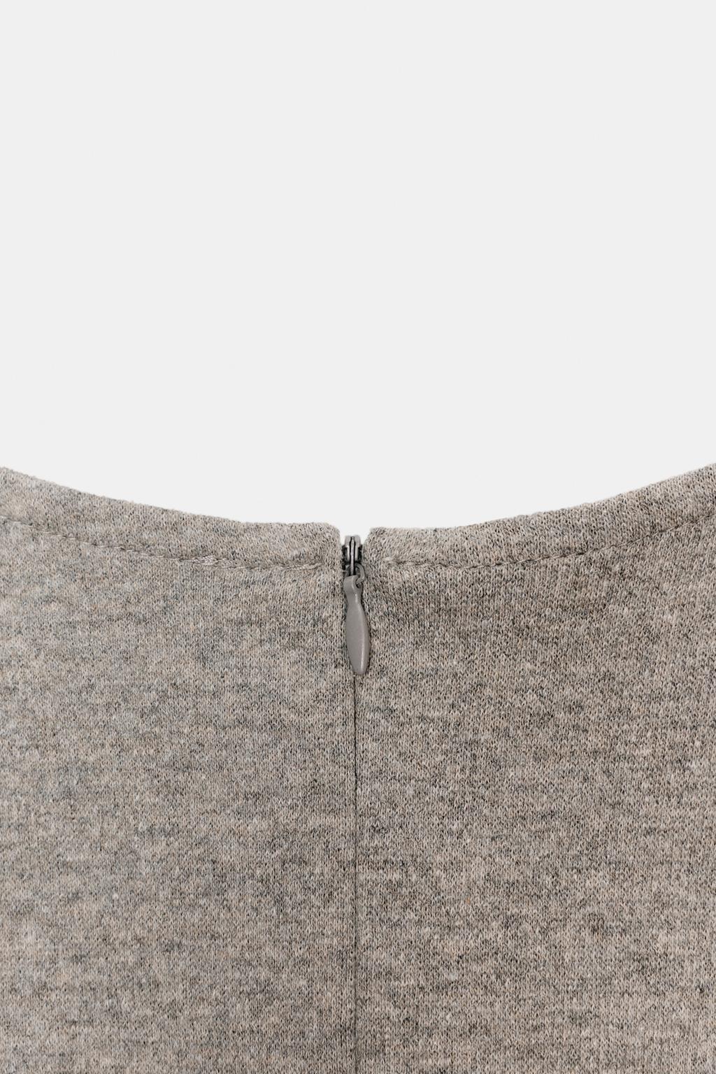 ENSEMBLE TOP DOUBLE MANCHES LONGUES | JUPE MI-LONGUE ASYMÉTRIQUE