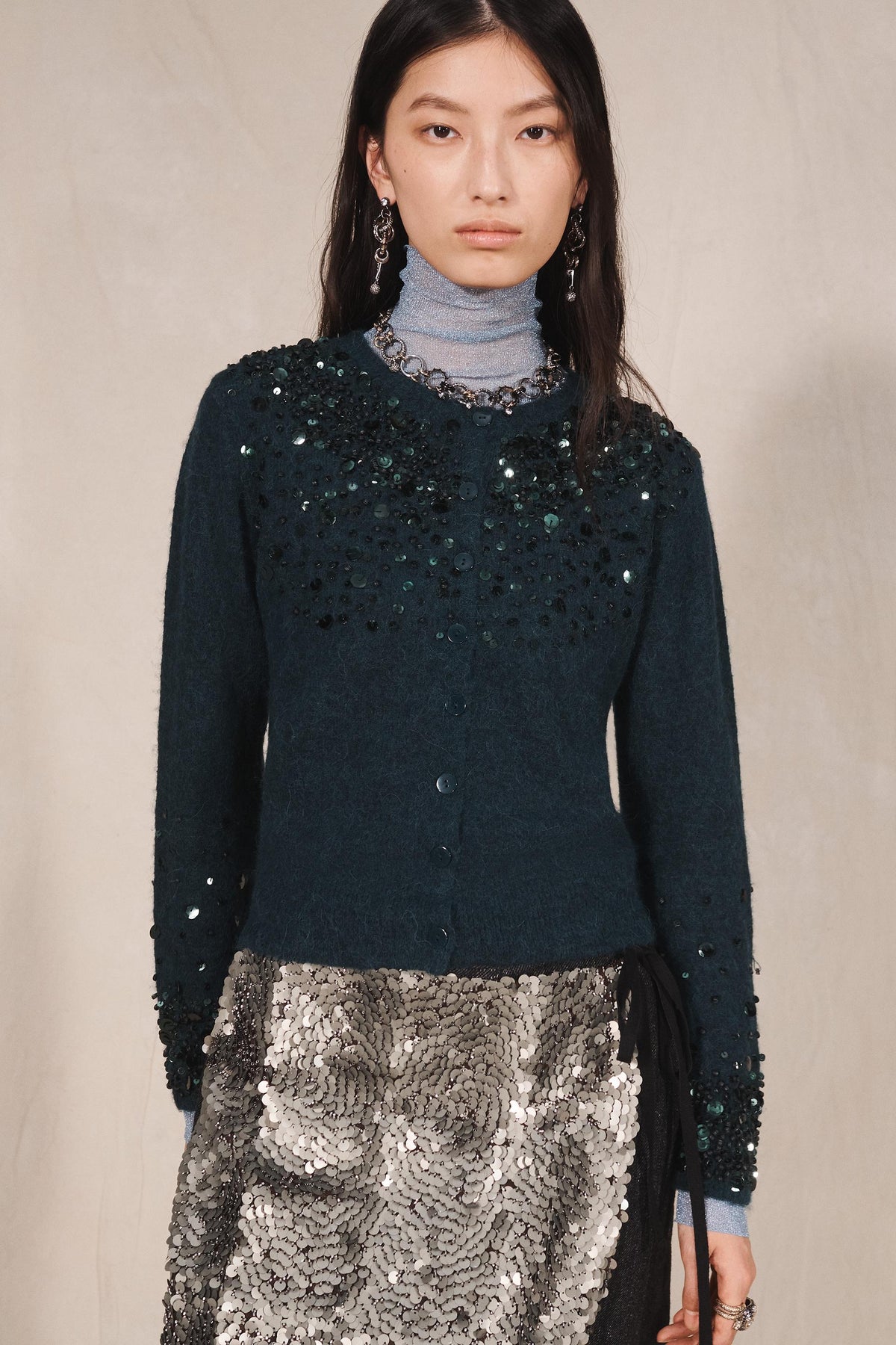 LIMITED EDITION MIXED SEQUIN PAREO SKIRT