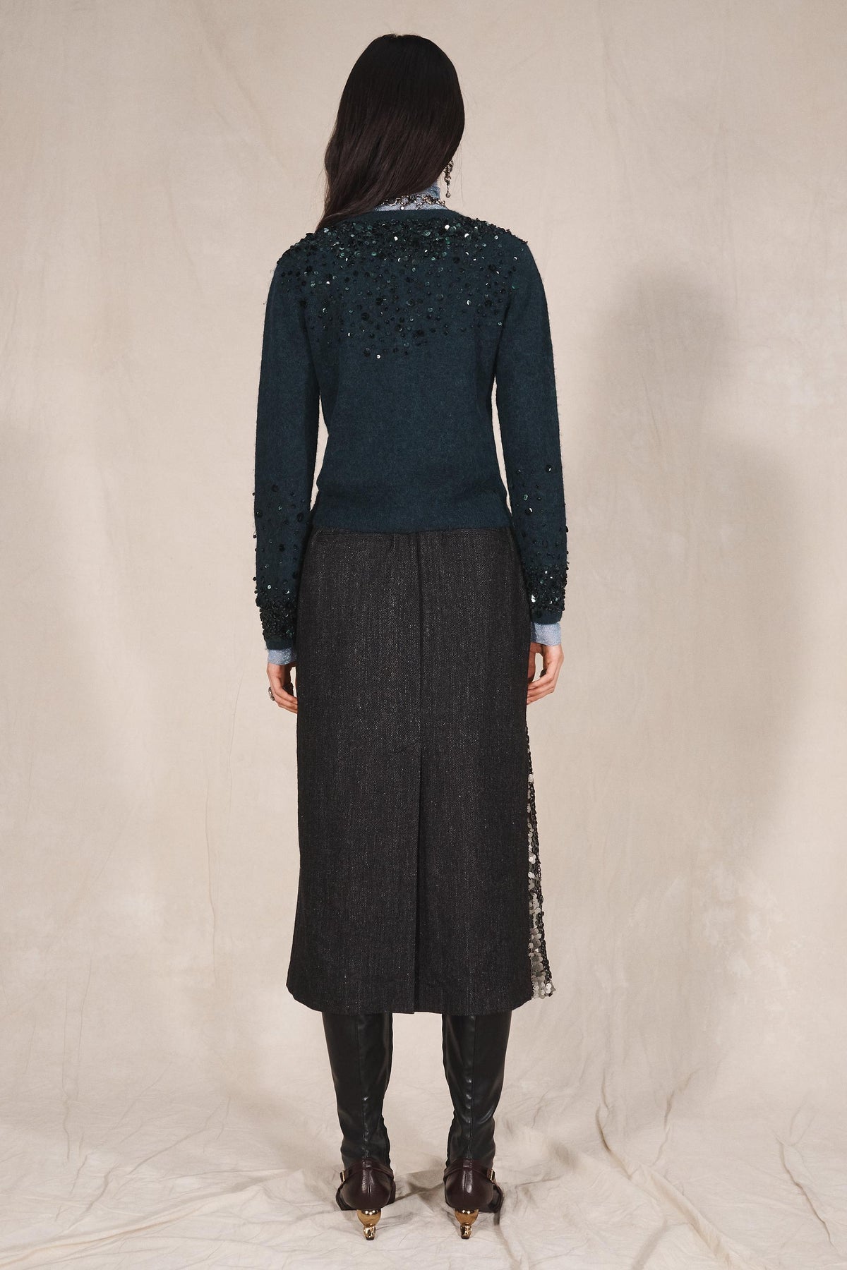 LIMITED EDITION MIXED SEQUIN PAREO SKIRT