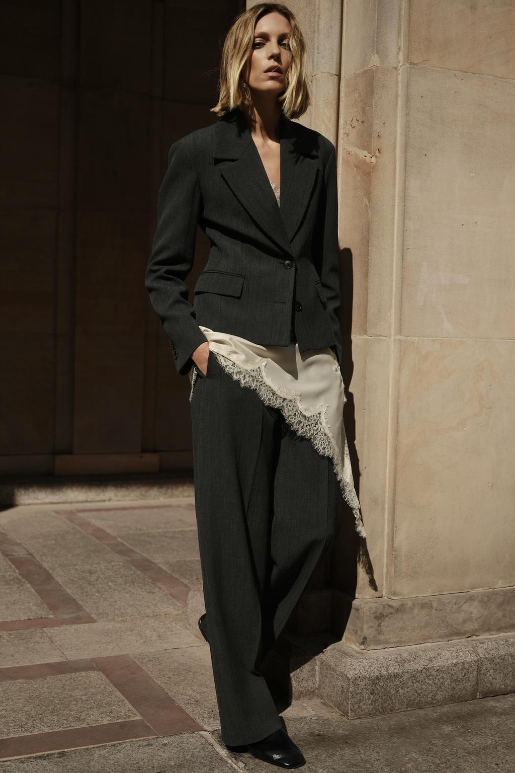 Blazer structuré anthracite ZW Collection