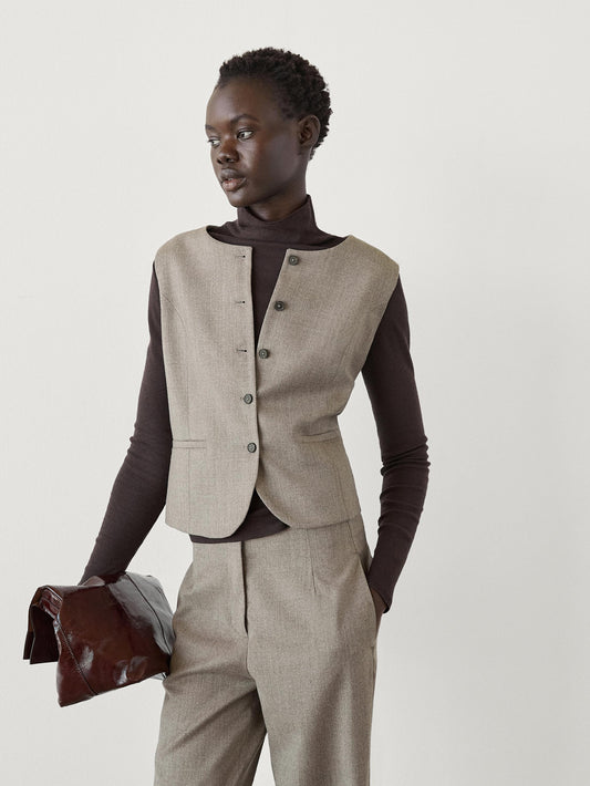 VESTE SANS MANCHES FLANNEL