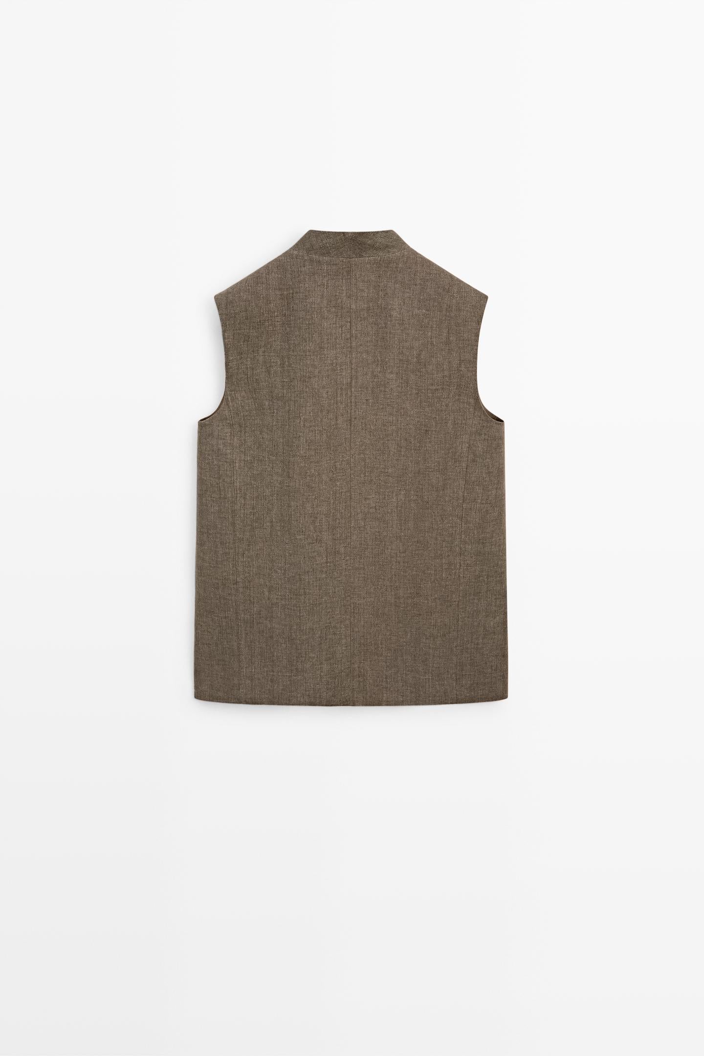 ENSEMBLE GILET | BERMUDA FLUIDE EN LIN MÉLANGÉ