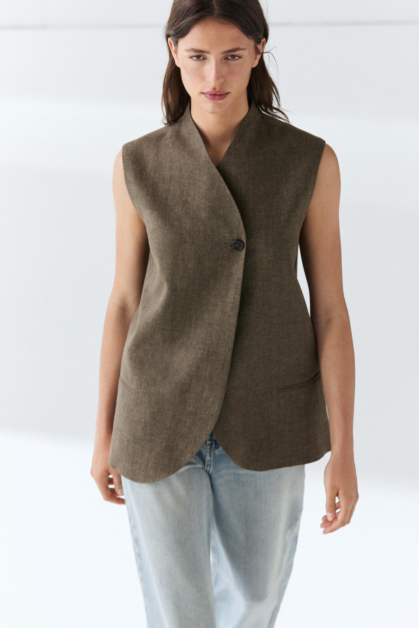 ENSEMBLE GILET | BERMUDA FLUIDE EN LIN MÉLANGÉ