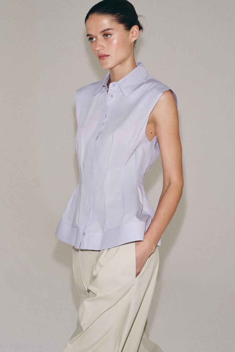 CHEMISE PLIS SANS MANCHES ZW COLLECTION
