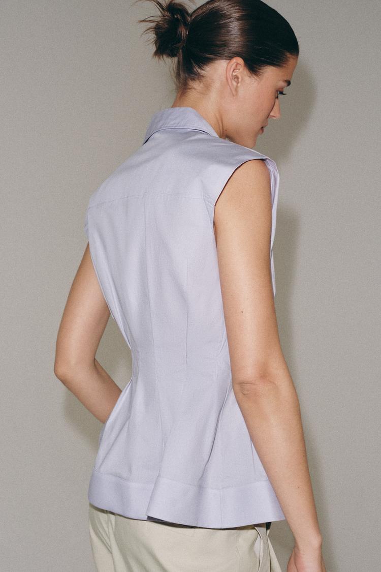 CHEMISE PLIS SANS MANCHES ZW COLLECTION
